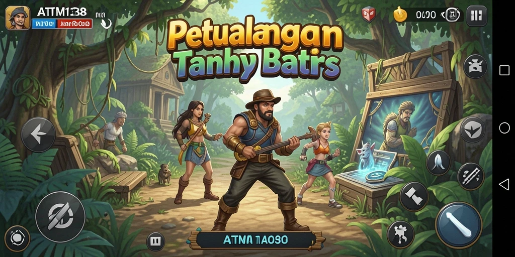 Screenshot gameplay yang menunjukkan aksi seru dalam petualangan ATM138.