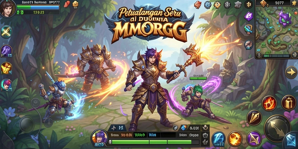 Tangkapan layar permainan BPO777 yang menampilkan aksi seru di dunia MMORPG.
