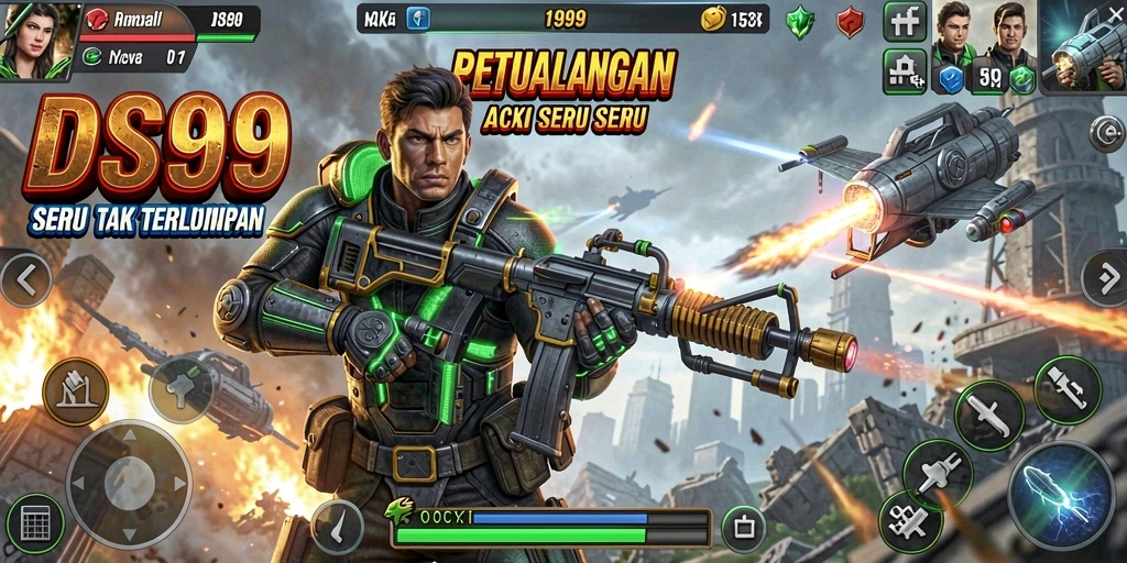 Screenshot gameplay DS99 menampilkan aksi seru dan grafis memukau.