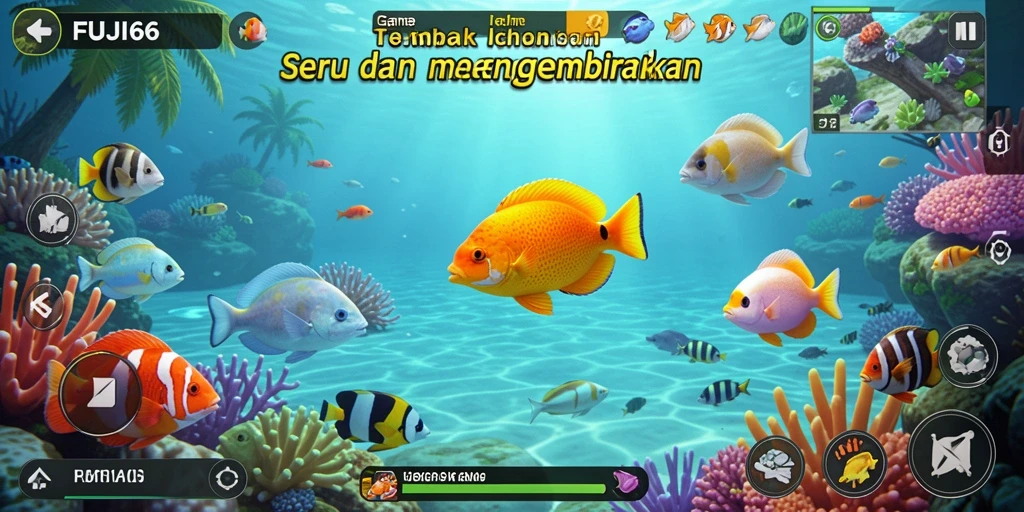Screenshot gameplay FUJI66 menampilkan momen seru menembak ikan.