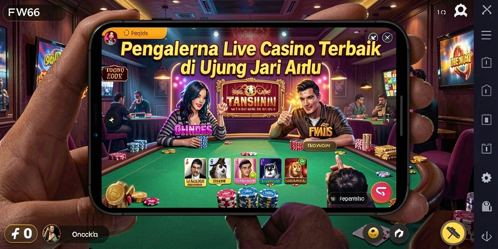 Gameplay Live Casino FW66 yang seru dengan dealer profesional.
