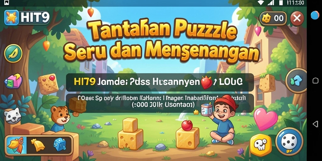 Tangkapan layar utama game HIT9 menampilkan gameplay puzzle yang menantang.
