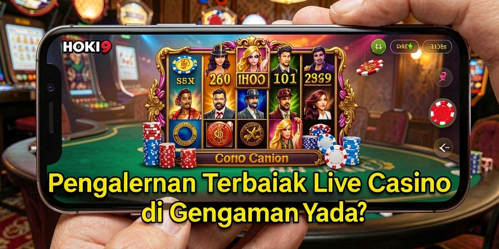 Tangkapan layar HOKI9 yang menunjukkan aksi Live Casino yang seru.