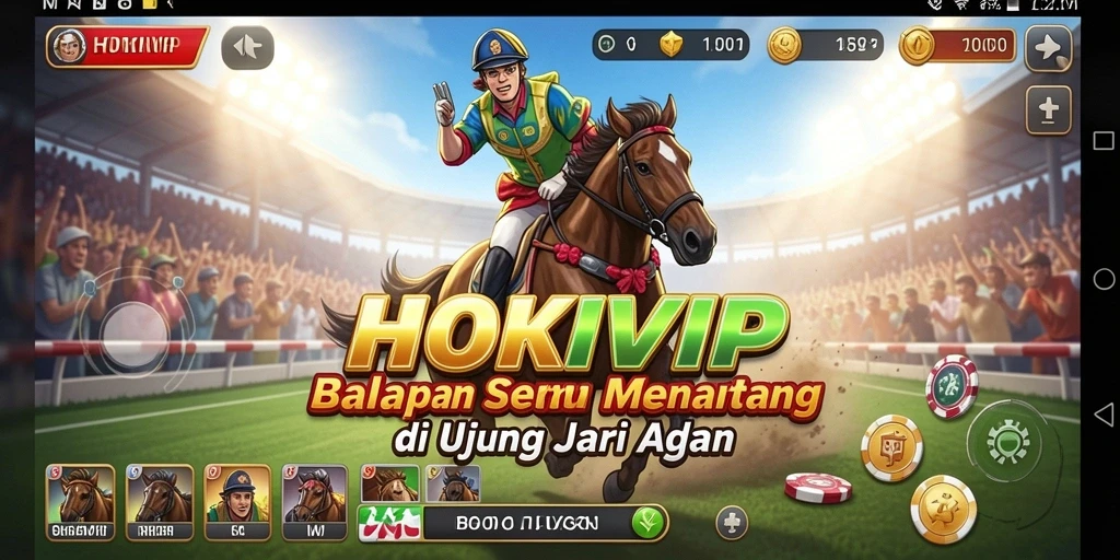 Gameplay HOKIVIP yang intens dan seru di lintasan balap.
