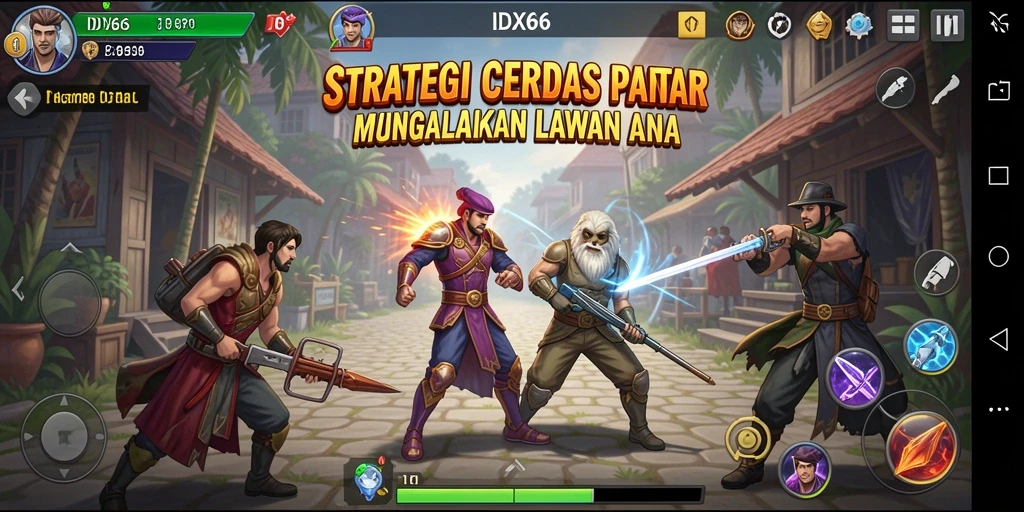 Tampilan utama gameplay IDX66 yang memukau dan strategi yang mendebarkan.