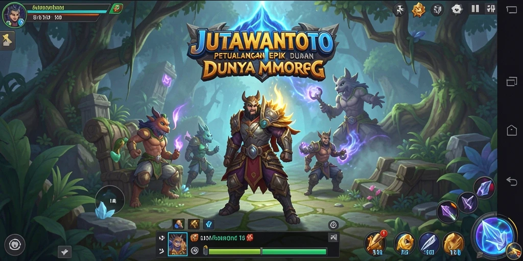 Screenshot JUTAWANTOTO menampilkan pertempuran epik antara pemain.