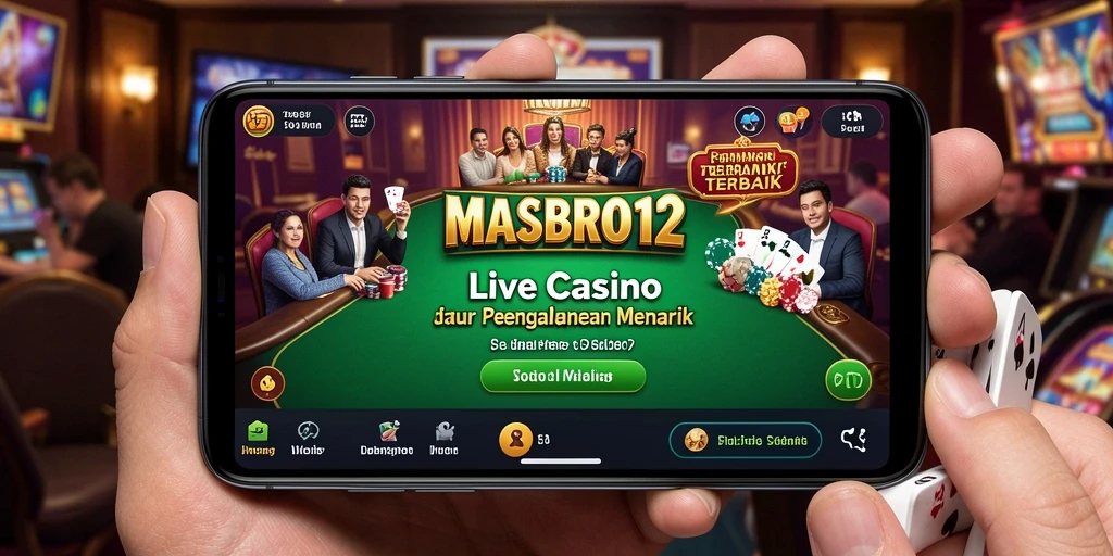 Tampilan menarik dari gameplay Live Casino di MASBRO12.