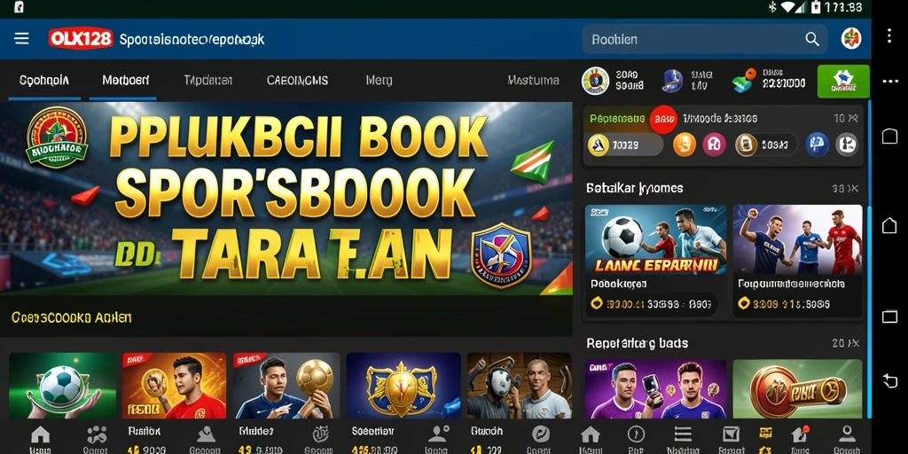 Screenshot OLX128 menampilkan antarmuka taruhan olahraga yang menarik.