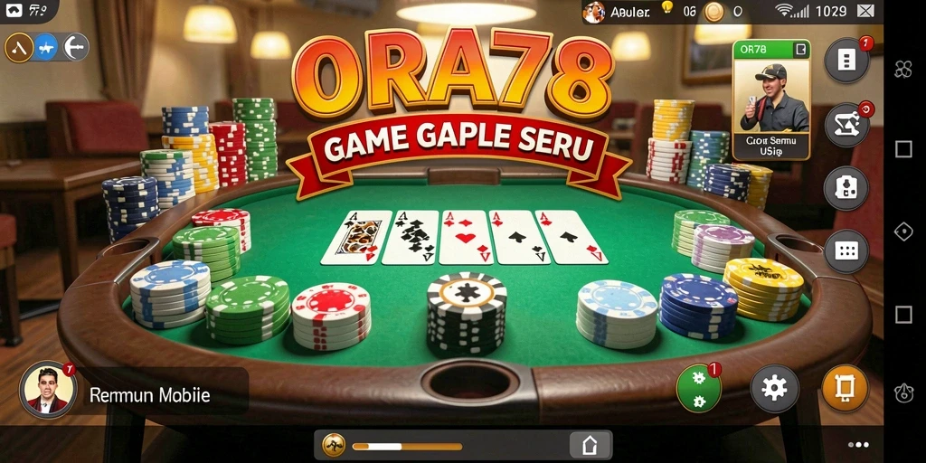 Tampilan gameplay yang mendebarkan dalam ORA78, permainan Gaple.