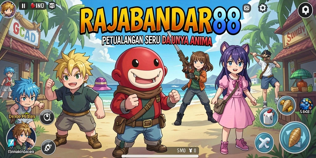 Tampilan gameplay menarik dari RAJABANDAR88 dengan karakter anime ikonik.