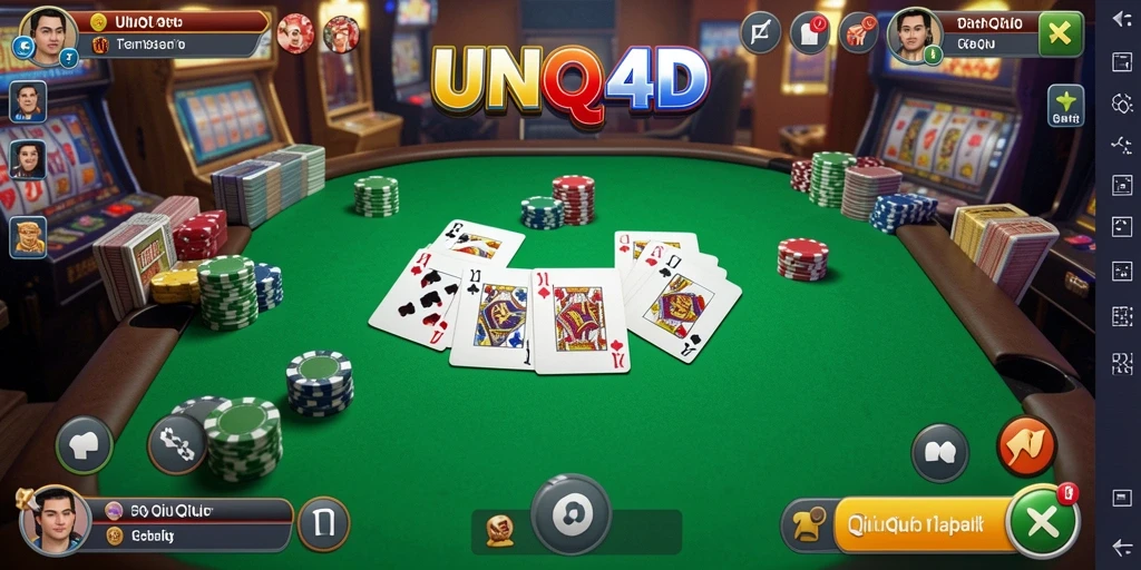 Tampilan gameplay QiuQiu yang seru dan kompetitif di UNO4D.