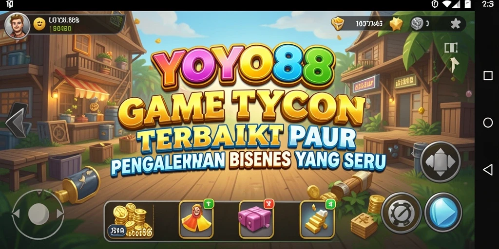 Tampilan gameplay menarik dari YOYO88 yang menunjukkan aktivitas bisnis.